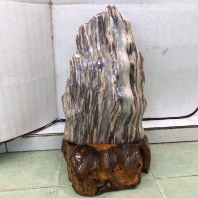 Cây đá vân xám canxite tự nhiên vân ngũ sắc