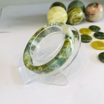 Vòng tay vuông cho nam và nữ chất ngọc serpentine loại 1 cm cao