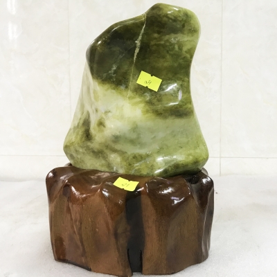 Cây đá ngọc serpentine để bàn xanh lá dáng bonsai