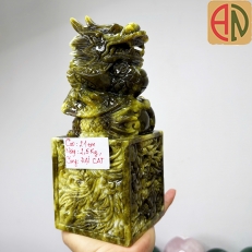 Ấn Rồng Ngọc tự nhiên cao cấp màu trà đậm