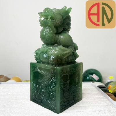 Ấn rồng, chiện rồng đá thạch anh xanh tự nhiên